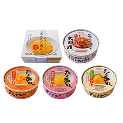 ごはんのおとも たくあん 漬物の缶詰め5種類10個お試しセット 道本食品 送料無料
