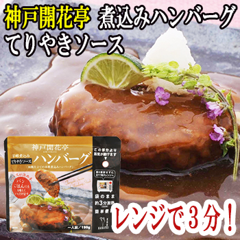レトルト ハンバーグ 神戸開花亭 芳醇煮込みハンバーグ テリヤキソース 190ｇ いきいき食堂